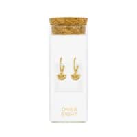 Gold Angel Fan Earrings - One and Eight - Silverado Jewellery