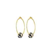 Dalmation Bead Hoop Earrings - One & Eight - Silverado Jewellery