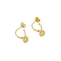 Gold Ray Hoop Earrings - One & Eight - Silverado Jewellery