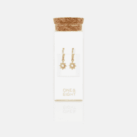 Gold Ray Hoop Earrings - One & Eight - Silverado Jewellery