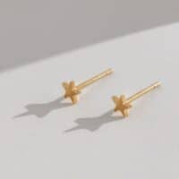 Gold one in a million star studs - One & Eight - Silverado Jewellery