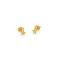 Gold one in a million star studs - One & Eight - Silverado Jewellery