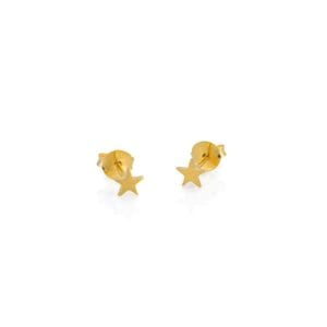 Gold one in a million star studs - One & Eight - Silverado Jewellery