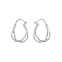 Silver stream hoop earrings - Pernille Corydon - Silverado Jewellery