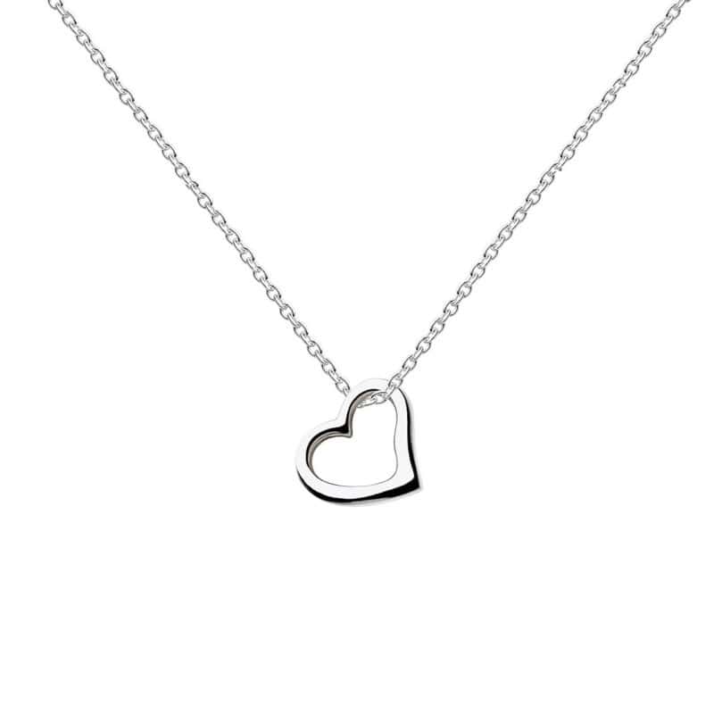 Silver Open Heart Necklace - Silverado Jewellery