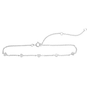 Silver Hearts Chain Bracelet - Silverado Jewellery