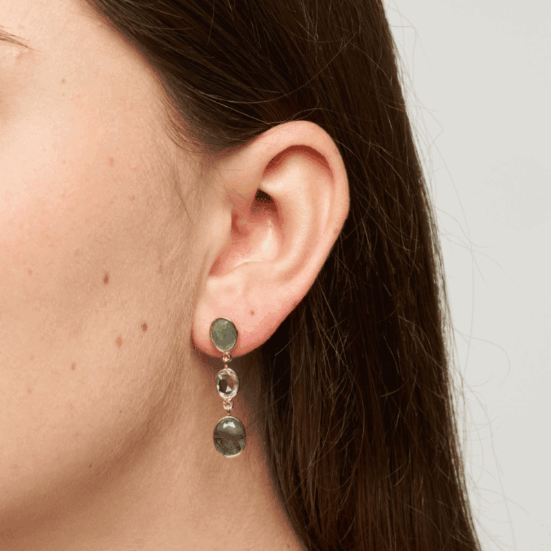 Amira Drop Earrings gold plated - PURE by Nat - Silverado Jewellery