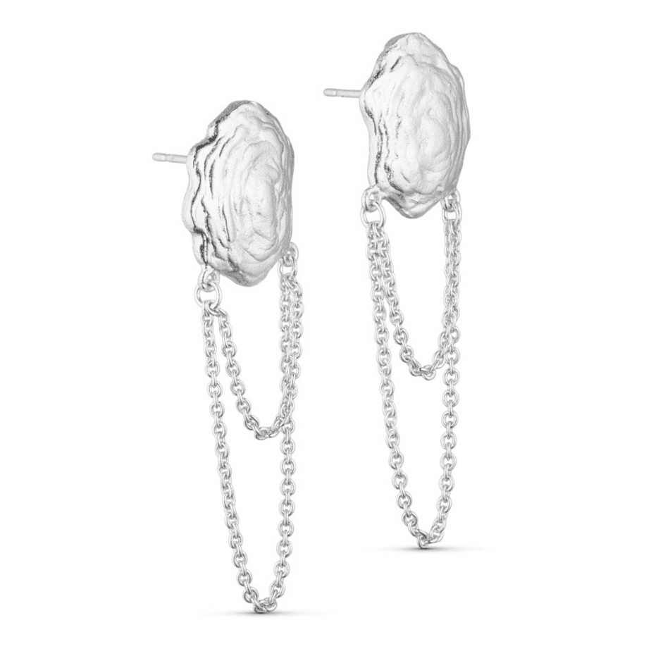 Esther statement chain earrings silver plated - PURE by Nat - Silverado Jewellery