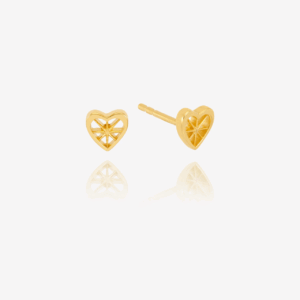 Love Story Heart Stud Earrings - Rachel Jackson - Silverado Jewellery
