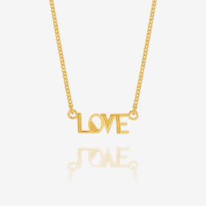 Mini Art Deco Love Necklace - Rachel Jackson - Silverado Jewellery