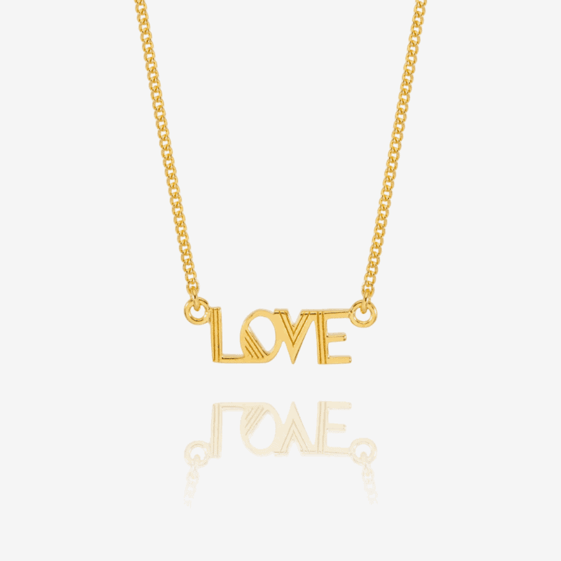 Mini Art Deco Love Necklace - Rachel Jackson - Silverado Jewellery