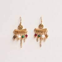 Drop earrings with beads and chains - AMIE Paris - Silverado jewellery