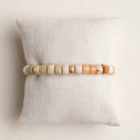 Neutral toned beaded friendship bracelet - AMIE Paris - Silverado Jewellery