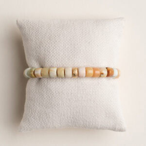 Neutral toned beaded friendship bracelet - AMIE Paris - Silverado Jewellery