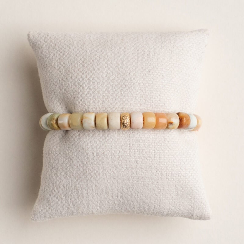 Neutral toned beaded friendship bracelet - AMIE Paris - Silverado Jewellery