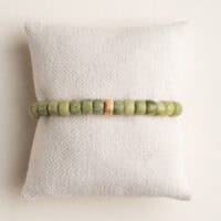 green beaded friendship bracelet - AMIE Paris - Silverado Jewellery