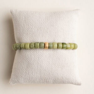 green beaded friendship bracelet - AMIE Paris - Silverado Jewellery
