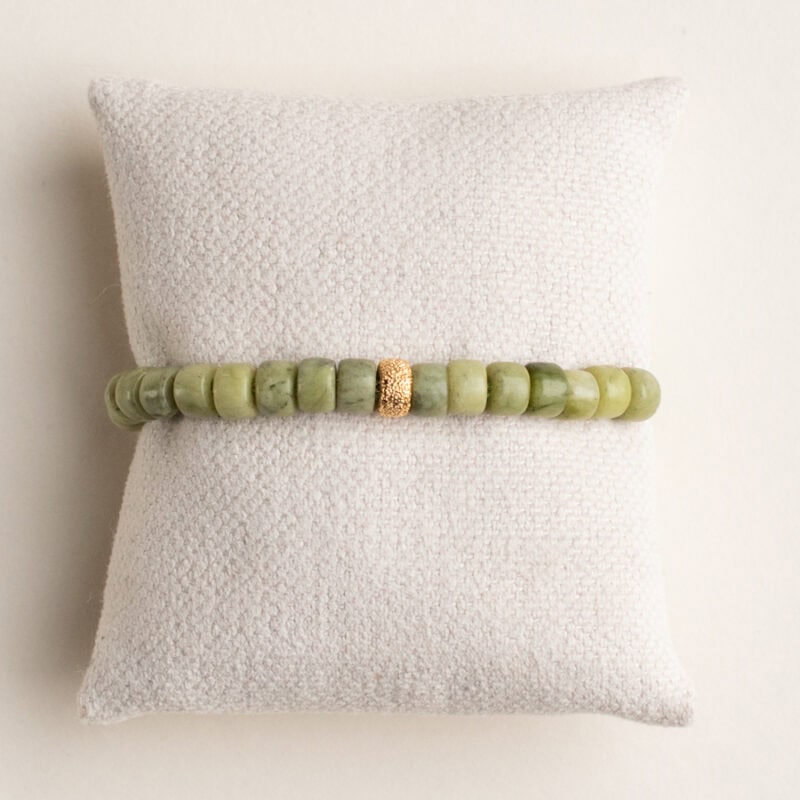 green beaded friendship bracelet - AMIE Paris - Silverado Jewellery