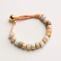 Neutral toned beaded friendship bracelet - AMIE Paris - Silverado Jewellery