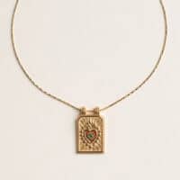 Sacred Heart Tag Necklace - AMIE Paris - Silverado Jewellery