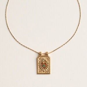 Sacred Heart Tag Necklace - AMIE Paris - Silverado Jewellery
