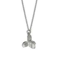Silver cuckoo flower necklace with pearl - Alex Monroe - Silverado Jewellery