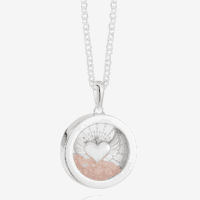 Silver guardian angel rose quartz amulet necklace - Rachel Jackson - Silverado Jewellery