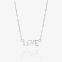 Silver Mini Art Deco Love Necklace - Rachel Jackson - Silverado Jewellery