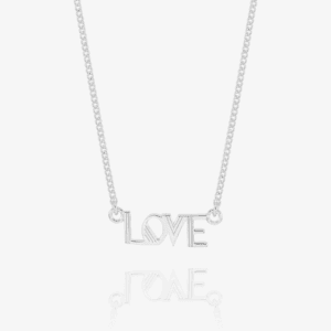 Silver Mini Art Deco Love Necklace - Rachel Jackson - Silverado Jewellery