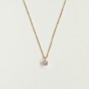 9ct gold White topaz necklace - Luceir Jewellery - Silverado Jewellery