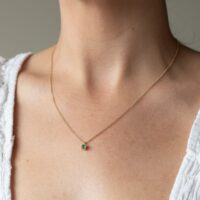 9ct gold emerald necklace - Luceir Jewellery - Silverado Jewellery