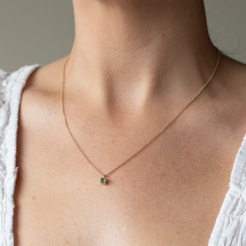 9ct gold emerald necklace - Luceir Jewellery - Silverado Jewellery