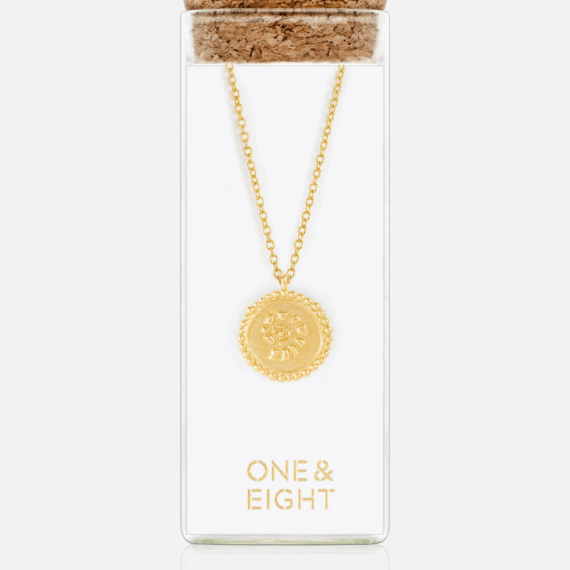 Gold Gaia Necklace - One and eight - Silverado Jewellery