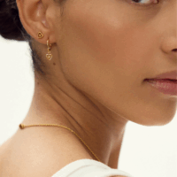 Silver Love Story Heart Huggie Hoop Earrings - Rachel Jackson - Silverado Jewellery