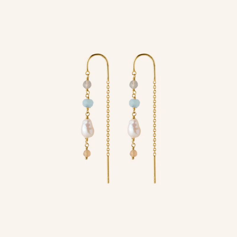 Mellow Blue Earchains - Pernille Corydon - Silverado Jewellery