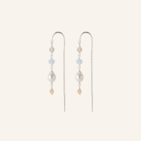 Silver Mellow Blue Earchains - Pernille Corydon - Silverado Jewellery