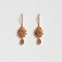 Pink Flower inspired drop earrings - Amie Paris - Silverado Jewellery