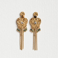 Heart drop statement earrings - Amie Paris - Silverado Jewellery