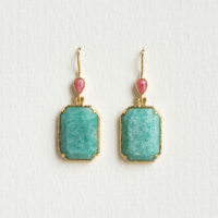Blue Amazonite Drop Earrings - AMIE Paris - Silverado Jewellery