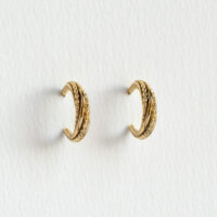 Textured twisted hoop earrings - Amie Paris - Silverado Jewellery