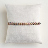 Neutral toned beaded chain bracelet - Amie Paris - Silverado Jewellery