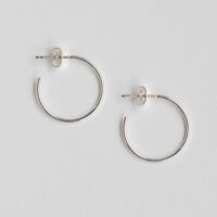 Silver simple 20mm hoop earrings - Silverado Classics - Silverado Jewellery