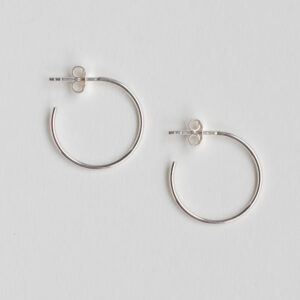 Silver simple 20mm hoop earrings - Silverado Classics - Silverado Jewellery