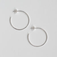 Silver simple 30mm hoop earrings - Silverado Classics - Silverado Jewellery