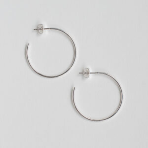 Silver simple 30mm hoop earrings - Silverado Classics - Silverado Jewellery