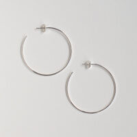 Silver simple 40mm hoop earrings - Silverado Classics - Silverado Jewellery