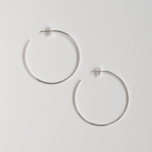 Silver simple 40mm hoop earrings - Silverado Classics - Silverado Jewellery