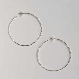 Silver simple 50mm hoop earrings - Silverado Classics - Silverado Jewellery