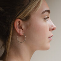 Silver simple 30mm hoop earrings - Silverado Classics - Silverado Jewellery