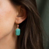 Blue Amazonite Drop Earrings - AMIE Paris - Silverado Jewellery